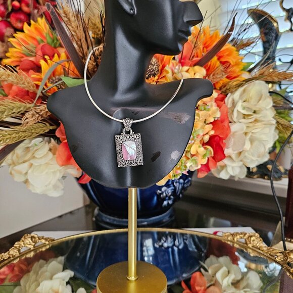 SARDA, Sterling Silver 925 Pink Mother of Pearls Pendant - Picture 4 of 6